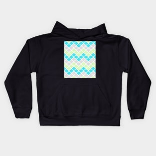 Quatrefoil Chevron Grey Mint Turquoise Blue Kids Hoodie